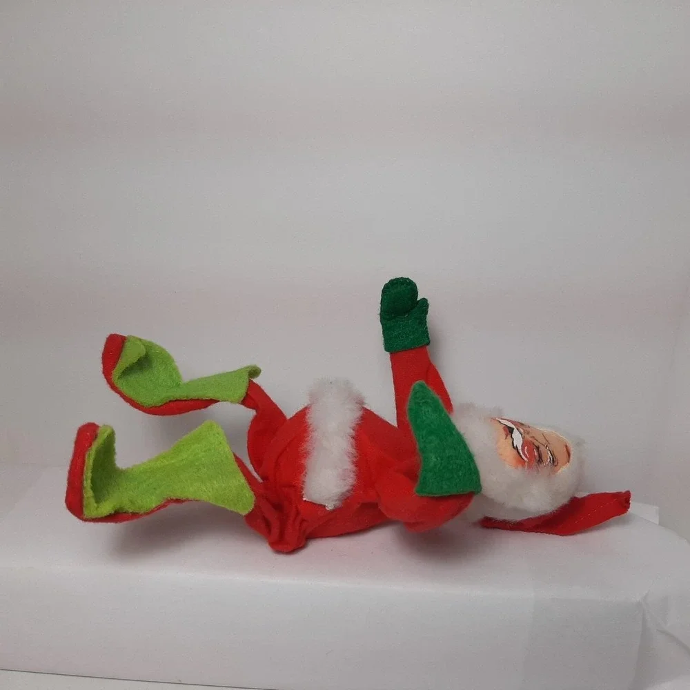 Vintage '71 Annalee Santa Claus Mobilitee Doll Christmas Decorative Shelf Sitter